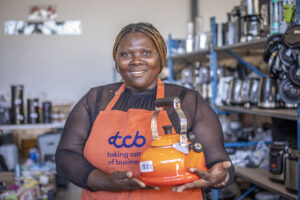 Nomaseko Ntshongwana TCB Repair entrepreneur selling and repairing appliances in Khayelitsha